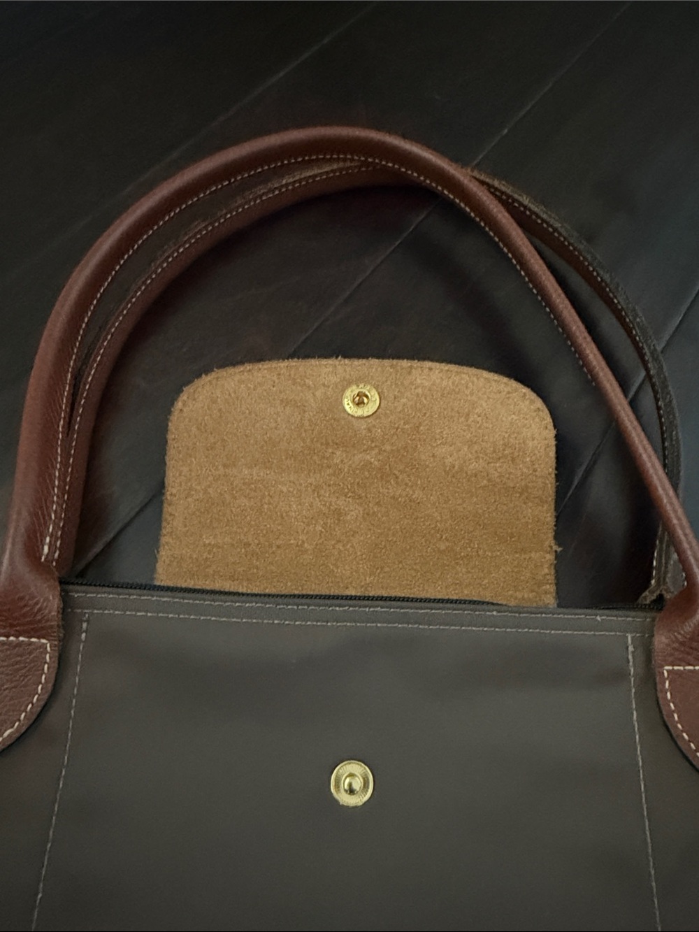 Longchamp le pilage Brown Tote Bag - Picture 3 of 11